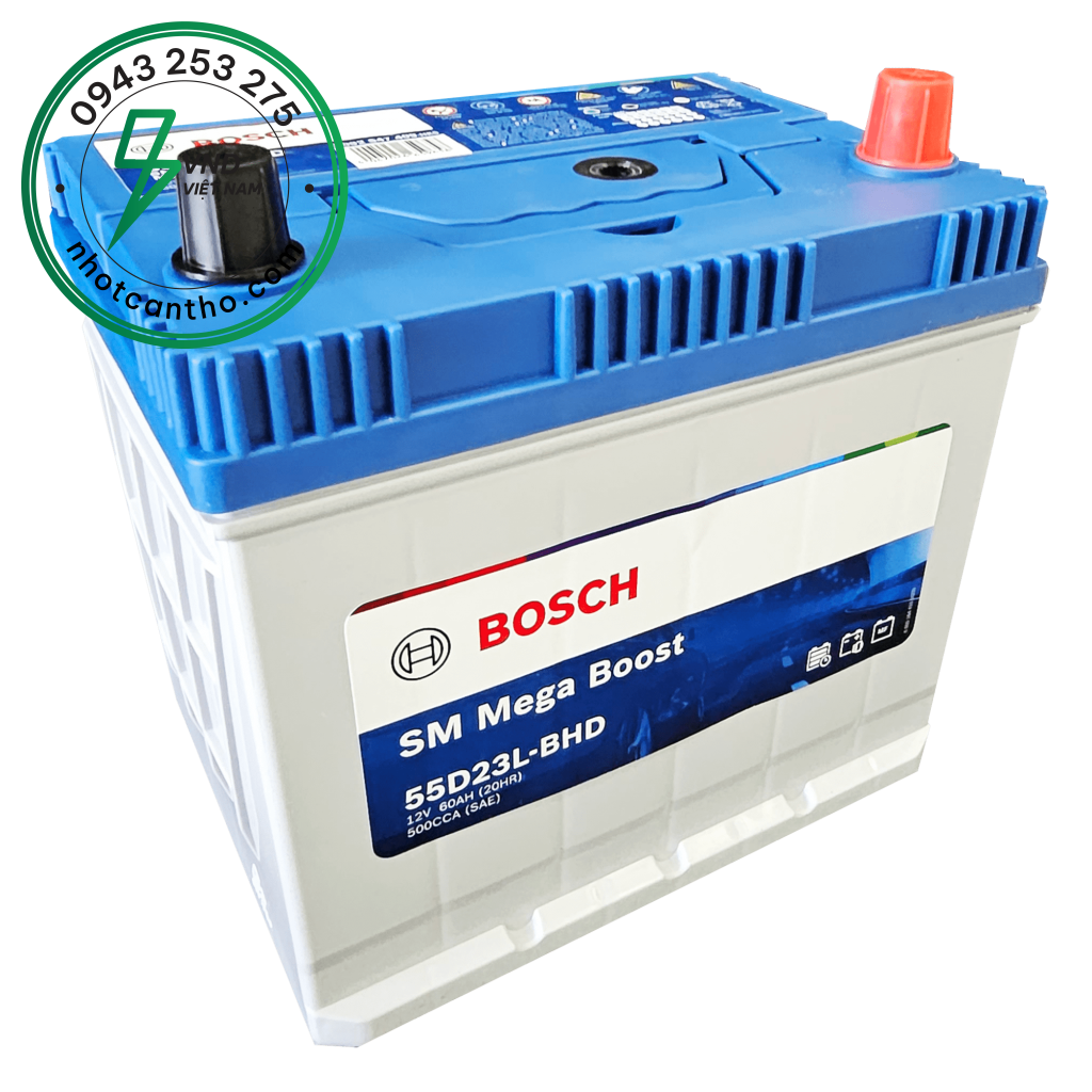 ẮC QUY BOSCH 55D23L (12V-60AH)
